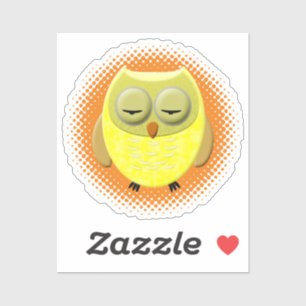 Slaapende Baby ovale Cartoon Sticker