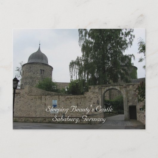 Slaapende Beauty's Castle Briefkaart (Voorkant)