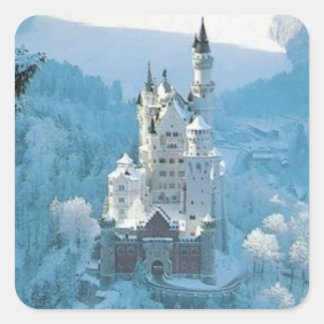 Slaapende Beauty's Castle Vierkante Sticker
