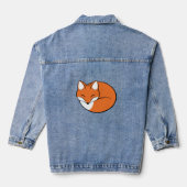 Slaapende Cartoon Fox Denim Jacket (Achterkant)