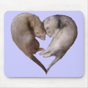 Slaapende fretten Mousepad Muismat