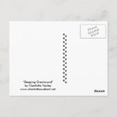 Slaapende Greyhound Dog Art Poscard Briefkaart (Achterkant)