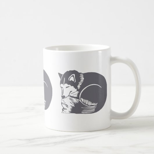 Slaapende Huskies Mok Drinkware (Rechts)