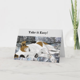 Slaapende Jack Russell Terrier Editable Birthday  Kaart