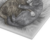 Slaapende katten snijplank (Hoek)