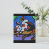 Slaapende kattenstaarten en libellen briefkaart (Staand voorkant)
