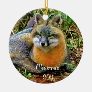 Slaapende kerstversiering keramisch ornament