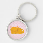 Slaapende Oranje tablet Sleutelhanger (Voorkant)