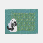 Slaapende Panda Baby Blanket Fleece Deken (Voorkant (Horizontaal))