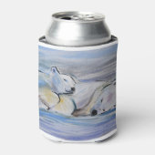 Slaapende poolBeren Blikjeskoeler (Blikje Voorkant)