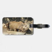 Slaapende Rhino Bagagelabel (Achterkant horizontaal)