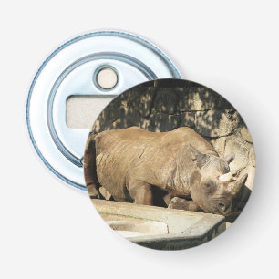 Slaapende Rhino Button Flesopener