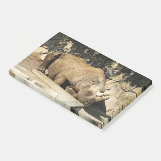 Slaapende Rhino Post-it® Notes (Schuin)