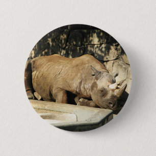 Slaapende Rhino Ronde Button 5,7 Cm