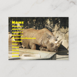 Slaapende Rhino Visitekaartje
