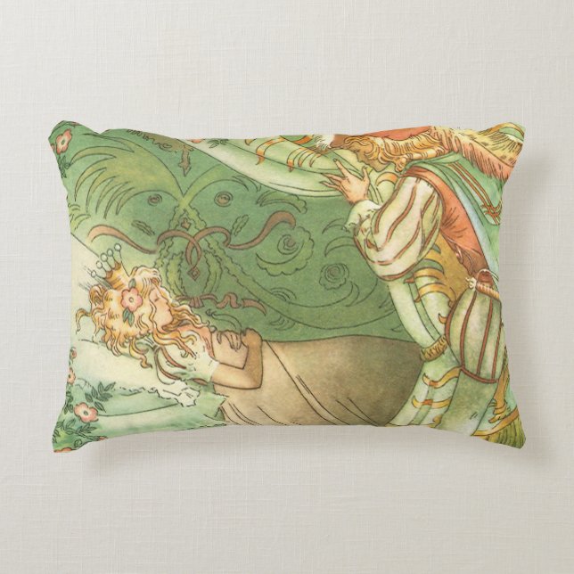 Slaapende schoonheidsprinses,  feillade accent kussen (Voorkant)