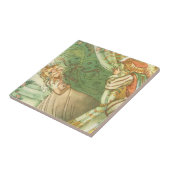 Slaapende schoonheidsprinses,  feillade tegeltje (Zijkant)