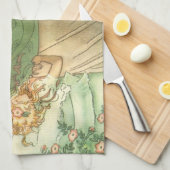 Slaapende schoonheidsprinses, feillade theedoek (Quarter Fold)