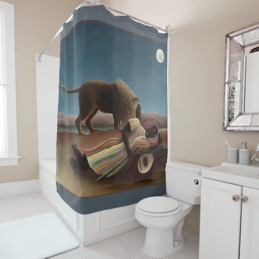 Slaapende zigeuner van Rousseau Douchegordijn (In situ)