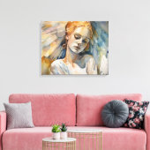 Slaapengel Canvas Afdruk (Insitu (Woonkamer))