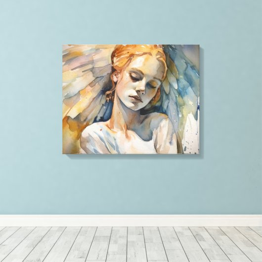 Slaapengel Canvas Afdruk (Insitu (Houten vloer))