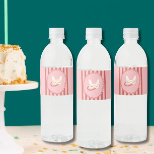 slaapfeest slaap verjaardagsfeestje meisje tiener  waterfles etiket