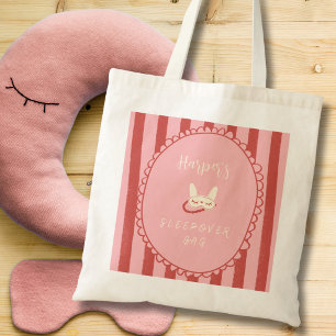 slaapfeest slaapfeest verjaardags gunst cadeau tote bag