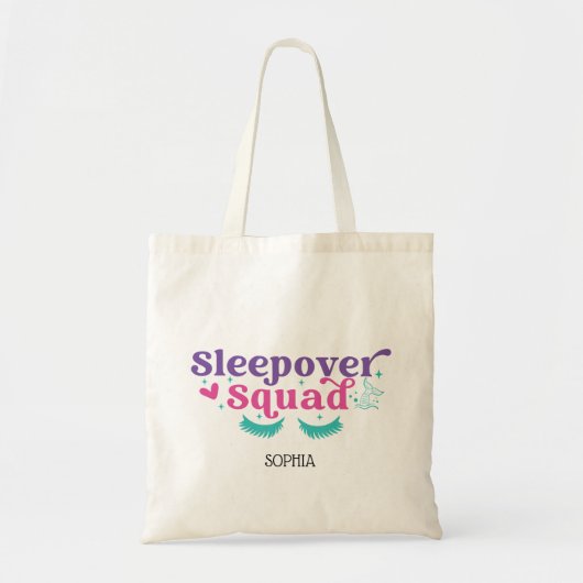 Slaapfeest Squad Tote Bag (Voorkant)