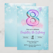 Slaapfeest Uitnodiging Winter Wonderland (Voorkant / Achterkant)