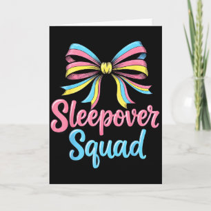 Slaapfeestje Squad Sleever Coquette Verjaardag Paj Kaart