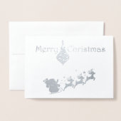 Slaapfoto van de kerstkerstkerstman folie kaarten (Voorkant met envelop)