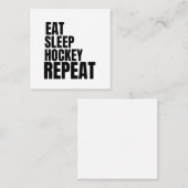 slaaphockey herhalen vierkante visitekaartje (Voorkant / Achterkant)