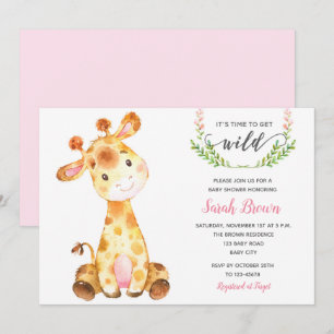 Slaapinjecties voor Girl Baby (Giraffe roze) Kaart