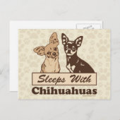 Slaapjes met Chihuahuas Briefkaart (Voorkant / Achterkant)