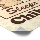 Slaapjes met Chihuahuas Dog Poster (Hoek)