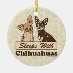 Slaapjes met Chihuahuas Keramisch Ornament