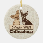 Slaapjes met Chihuahuas Keramisch Ornament (Achterkant)