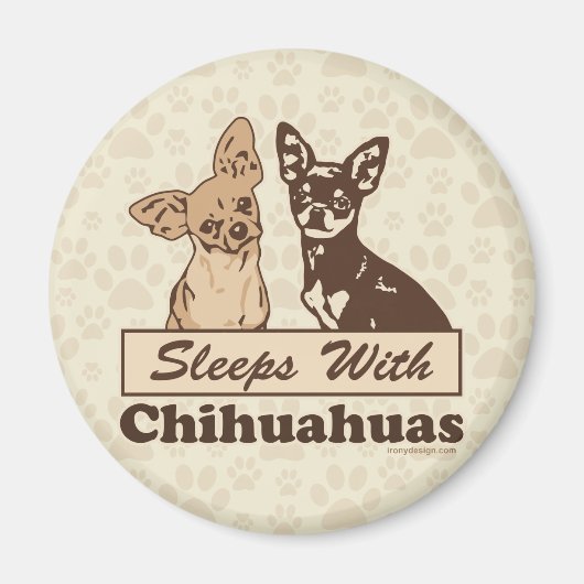 Slaapjes met Chihuahuas Magneet (Voorkant)