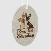 Slaapjes met Chihuahuas Ornament (voorkant)