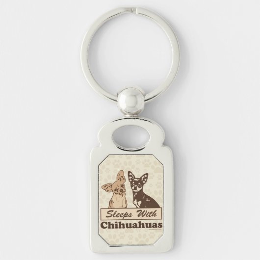 Slaapjes met Chihuahuas Sleutelhanger (Voorkant)