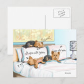 Slaapjes met Yorkies Briefkaart (Voorkant / Achterkant)