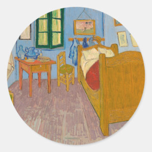 Slaapkamer in Arles   Vincent van Gogh Ronde Sticker