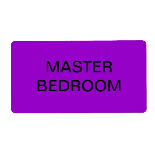 Slaapkamer Verpakking & Verhuizing Etiket (Voorkant)