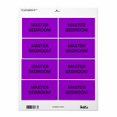 Slaapkamer Verpakking & Verhuizing Etiket (Full Sheet)