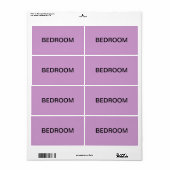 Slaapkamer Verpakking & Verhuizing Etiket (Full Sheet)