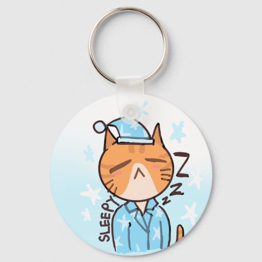 Slaapkat sleutelhanger (Voorkant)