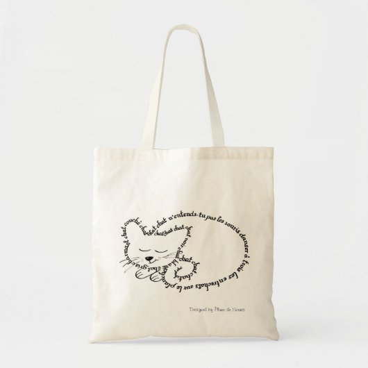 Slaapkat Tote Bag (Voorkant)