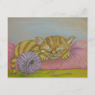 Slaapkitten Briefkaart