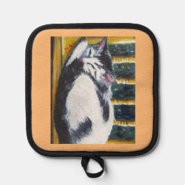 Slaapkitten op stoel Oven Mitts & Pot Houders