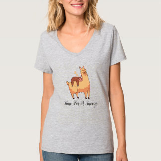 Slaapkracht Hitst een Ride op een Llama T-shirt
